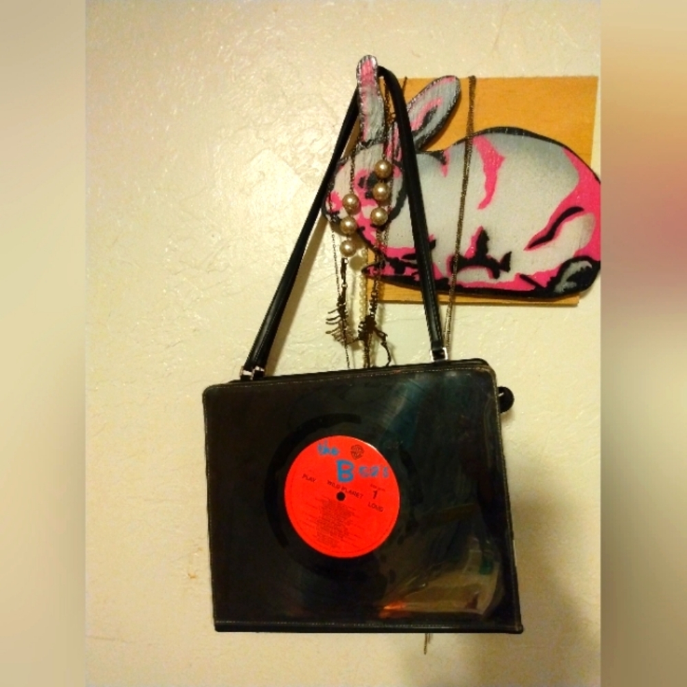 B52's vinyl record upcycled purse!